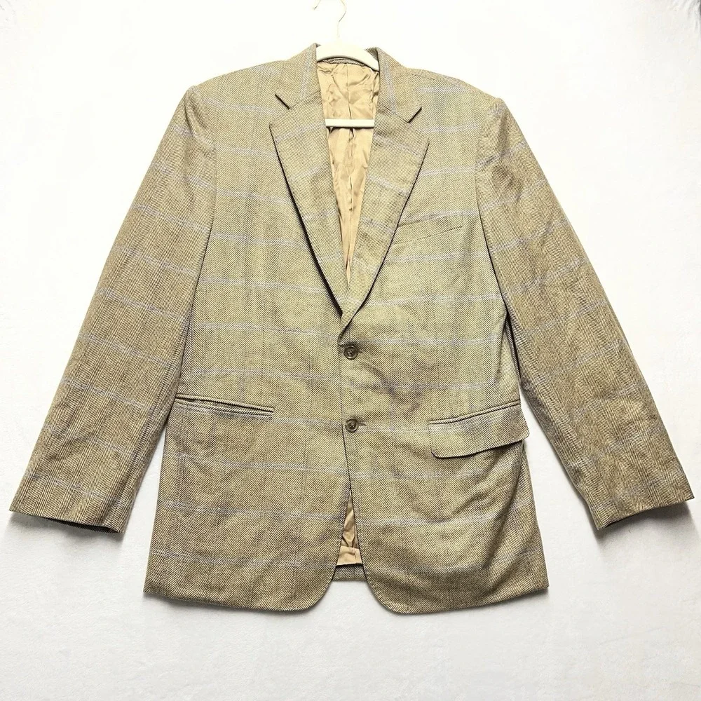 Loro Piana Cashmere Blazer Lord's Tailor Men's 38R Windowpane Plaid